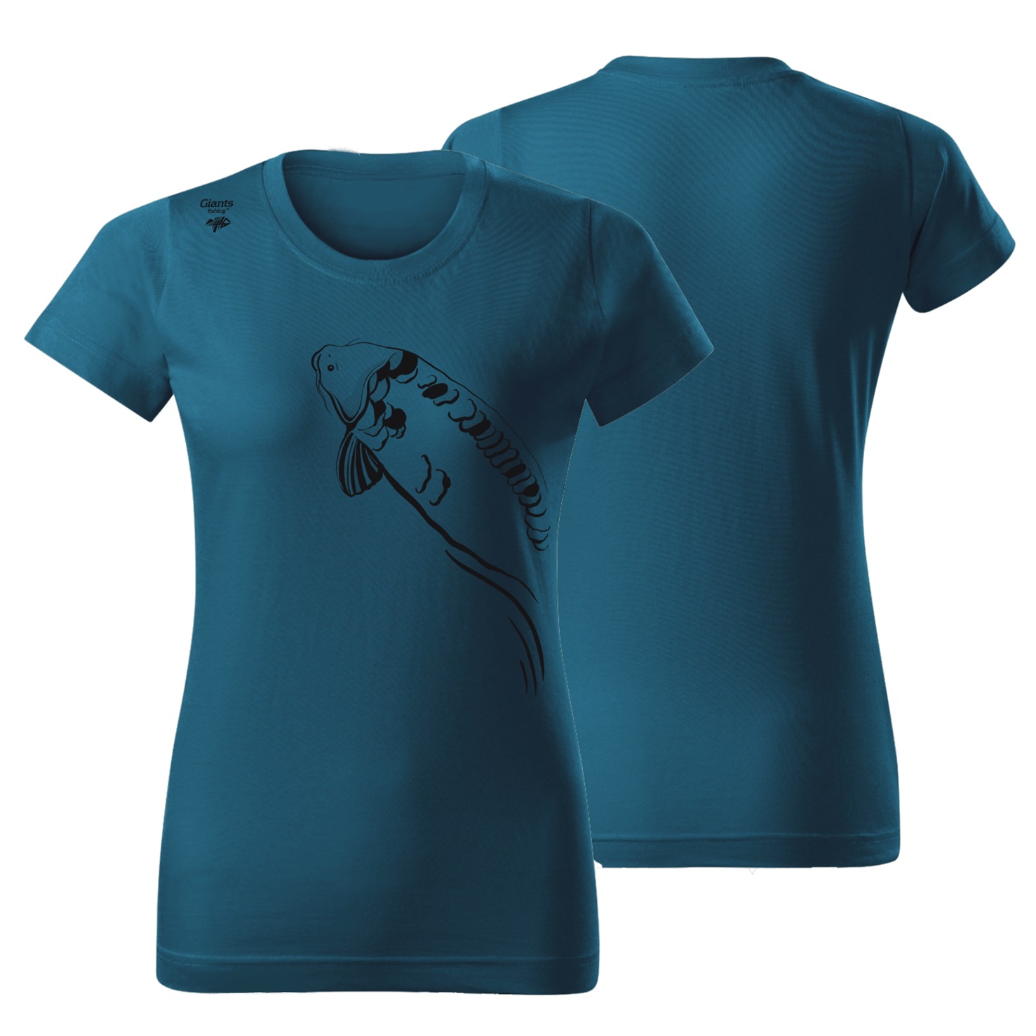Giants fishing Tričko dámské petrolejové Plavající kapr